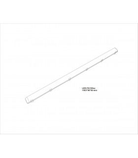 Knightsbridge 230V IP65 IK08 5ft Selectable 26W/48W CCT Adjustable Microwave ST Emergency Non-Corrosive - TORCWMST5-2