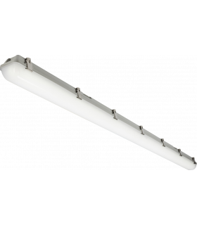 Knightsbridge 230V IP65 IK08 6ft Selectable 30W/60W CCT Adjustable Microwave ST Emergency Non-Corrosive - TORCWMST6-1