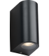 Knightsbridge ALANA - 230V IP65 GU10 Polycarbonate Up/Down Wall light - Black - ALC2BK-1
