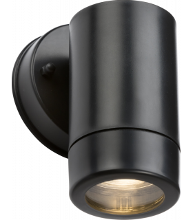 Knightsbridge EAMON - 230V IP54 GU10 Polycarbonate Single Wall light - Black - EA1BK-1