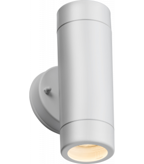 Knightsbridge EAMON - 230V IP54 GU10 Polycarbonate Up/Down Wall light - White - EA2W-1