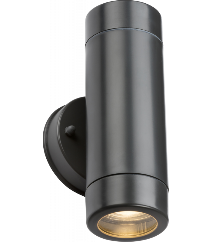 Knightsbridge EAMON - 230V IP54 GU10 Polycarbonate Up/Down Wall light - Anthracite - EA2A-1
