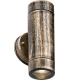 Knightsbridge EAMON - 230V IP54 GU10 Polycarbonate Up/Down Wall light - Brushed Brass - EA2BB-1