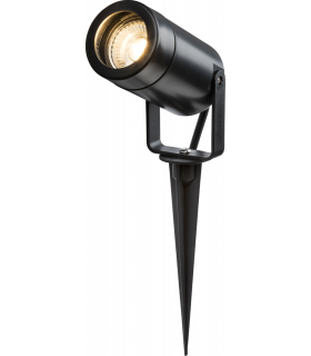 Knightsbridge EAMON - 230V IP65 GU10 Polycarbonate Spike light - Black - EASPK1BK-1