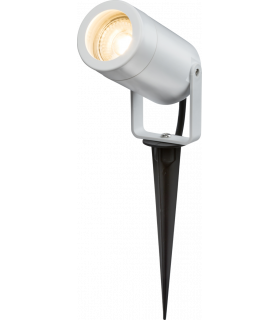 Knightsbridge EAMON - 230V IP65 GU10 Polycarbonate Spike light - White - EASPK1W-1