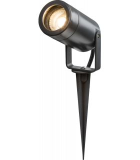 Knightsbridge EAMON - 230V IP65 GU10 Polycarbonate Spike light - Anthracite - EASPK1A-1