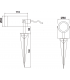 Knightsbridge EAMON - 230V IP65 GU10 Polycarbonate Spike light - Anthracite - EASPK1A-2