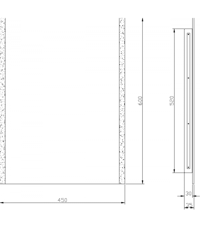 Knightsbridge Battery Operated IP44 LED Edge Lit Bathroom Mirror - MLBA6045E-2