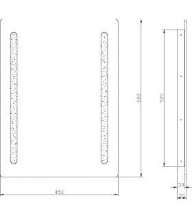 Knightsbridge Battery Operated IP44 LED Bathroom Mirror with Frosted Panels - MLBA6045F-2