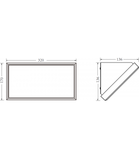 Knightsbridge 230V IP65 IK08 21W LED Polycarbonate Wall Fitting - CCT - WP21CCT-2