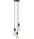 Knightsbridge CALLA - 230V E27 Contemporary 3 Light Pendant - Matt Black - CALCO3PMB-1