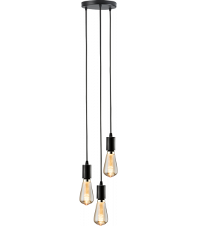 Knightsbridge CALLA - 230V E27 Contemporary 3 Light Pendant - Matt Black - CALCO3PMB-1