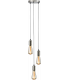 Knightsbridge CALLA - 230V E27 Contemporary 3 Light Pendant - Brushed Chrome - CALCO3PBC-1