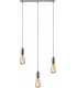 Knightsbridge CALLA - 230V E27 Contemporary 3 Light Bar Pendant - Brushed Chrome - CALCO3BBC-1