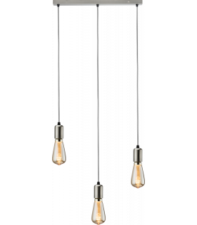 Knightsbridge CALLA - 230V E27 Contemporary 3 Light Bar Pendant - Brushed Chrome - CALCO3BBC-1