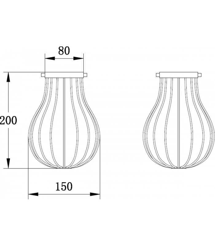Knightsbridge Pendant Cage - Brushed Chrome - CAG3BC-2