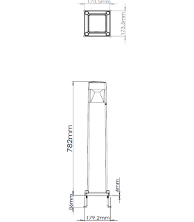 Knightsbridge 230V IP65 10W LED Polycarbonate Moulded Bollard - CCT Adjustable - BLP10CCT-2