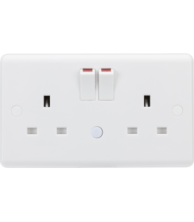 Knightsbridge 13A 2G DP switched socket with night light function - CU9NL-1
