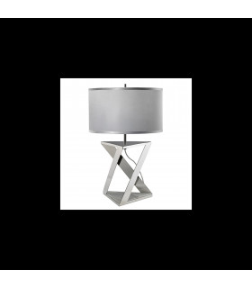 Aegeus 1 Light Table Lamp White Polished Nickel E27-2