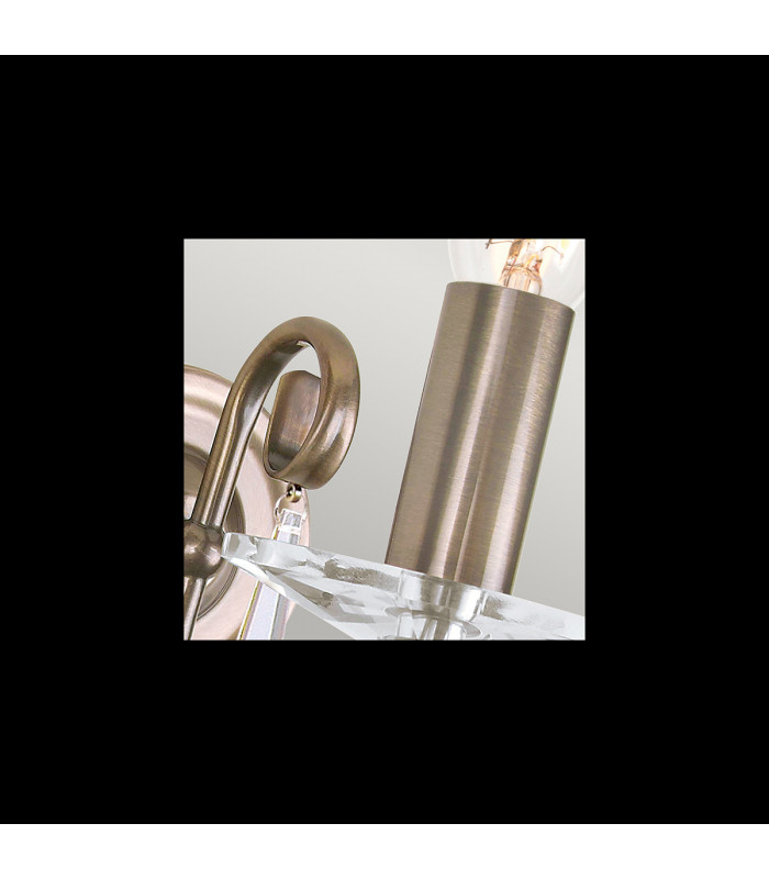 Aegean 1 Light Indoor Candle Wall Light Aged Brass E14-4