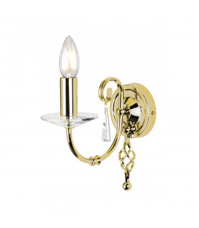 Aegean 1 Light Indoor Candle Wall Light Polished Brass E14-1