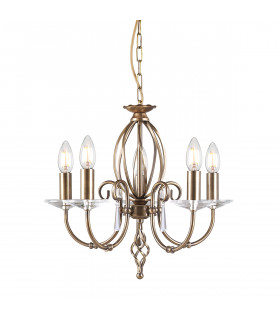 Aegean 5 Light Chandelier Aged Brass Finish E14-1