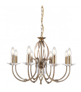 Aegean 8 Light Chandelier Aged Brass Finish E14-1