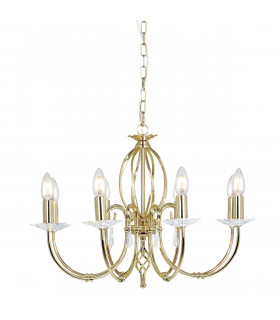 Aegean 8 Light Chandelier Polished Brass Finish E14-1