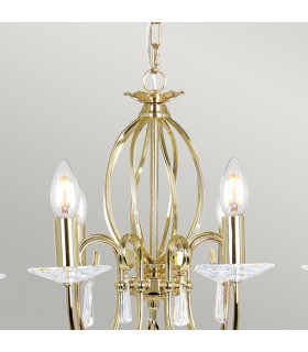 Aegean 8 Light Chandelier Polished Brass Finish E14-2