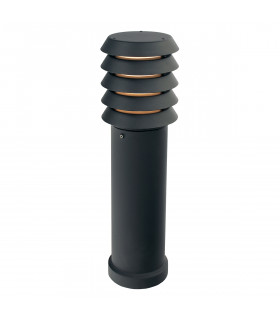 Alta 1 Light Medium Outdoor Bollard Light Black IP65 E27-1