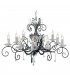 Amarilli 10 Light Chandelier Black Silver Floral Leaves Design  E14-1