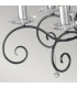 Amarilli 10 Light Chandelier Black Silver Floral Leaves Design  E14-4