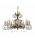 Amarilli 10 Light Chandelier Bronze Gold Floral Leaves Design  E14-1