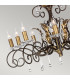 Amarilli 10 Light Chandelier Bronze Gold Floral Leaves Design  E14-3