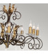 Amarilli 10 Light Chandelier Bronze Gold Floral Leaves Design  E14-4