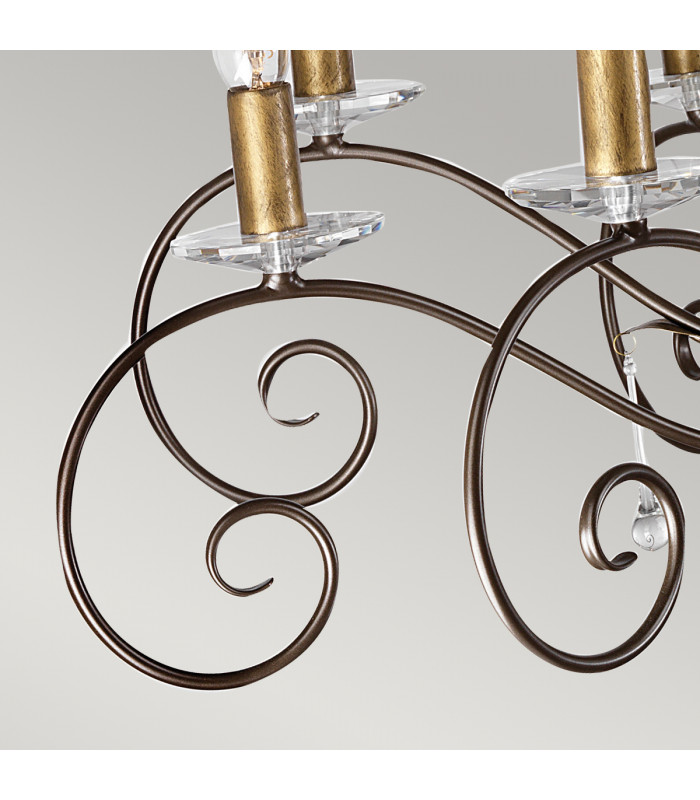 Amarilli 15 Light Candle Chandelier Bronze-5