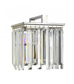 Aries 1 Light Polished Nickel Crystal Wall Light-2