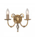 Artisan 2 Light Indoor Candle Wall Light Aged Brass E14-1