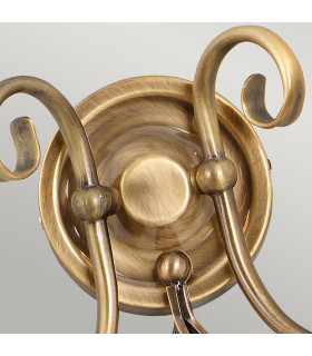 Artisan 2 Light Indoor Candle Wall Light Aged Brass E14-2