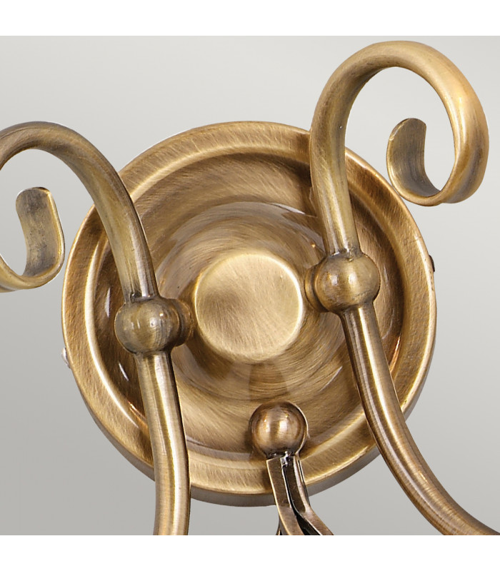 Artisan 2 Light Indoor Candle Wall Light Aged Brass E14-2