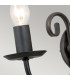 Artisan 2 Light Indoor Candle Wall Light Black E14-4
