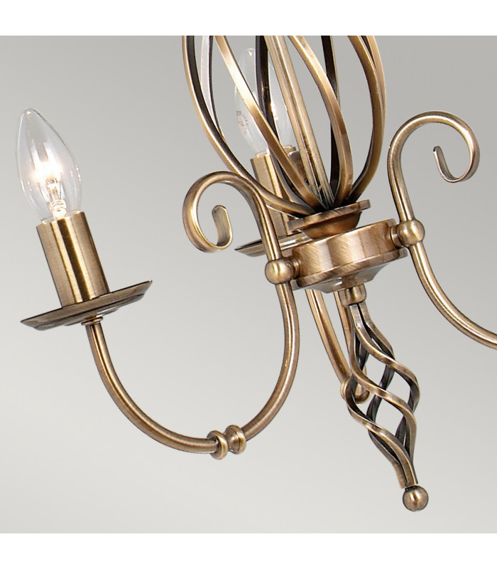 Artisan Chandelier 3 Light Aged Brass Finish E14-4