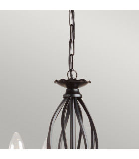 Artisan Chandelier 3 Light Black Finish E14-2