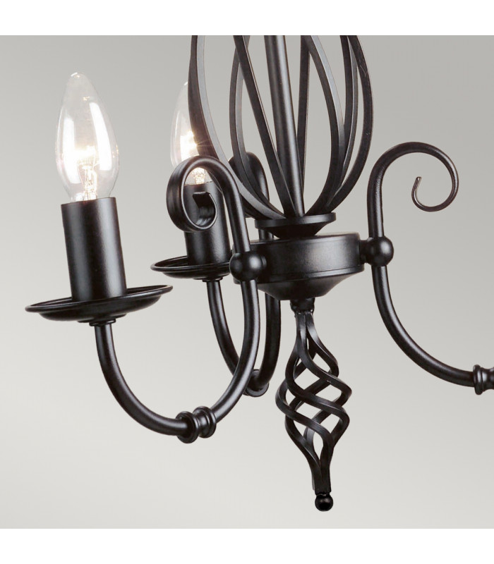 Artisan Chandelier 3 Light Black Finish E14-3