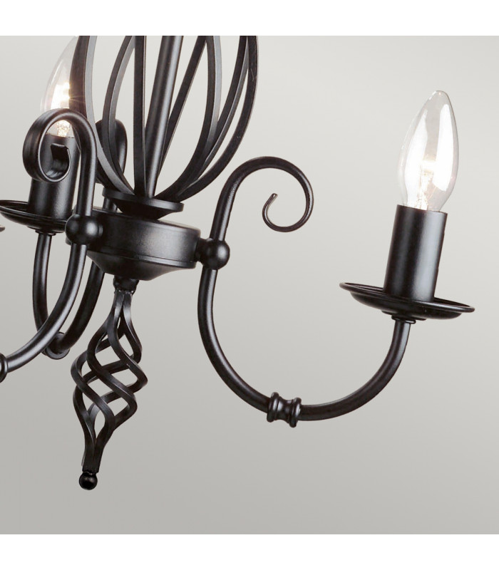 Artisan Chandelier 3 Light Black Finish E14-4