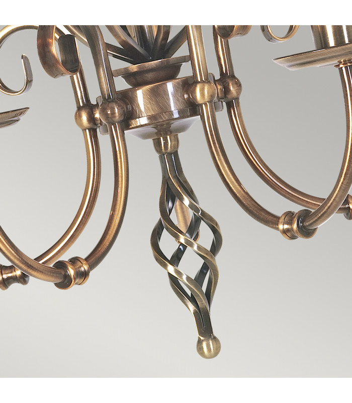 Artisan 5 Light Chandelier Aged Brass Finish E14-4