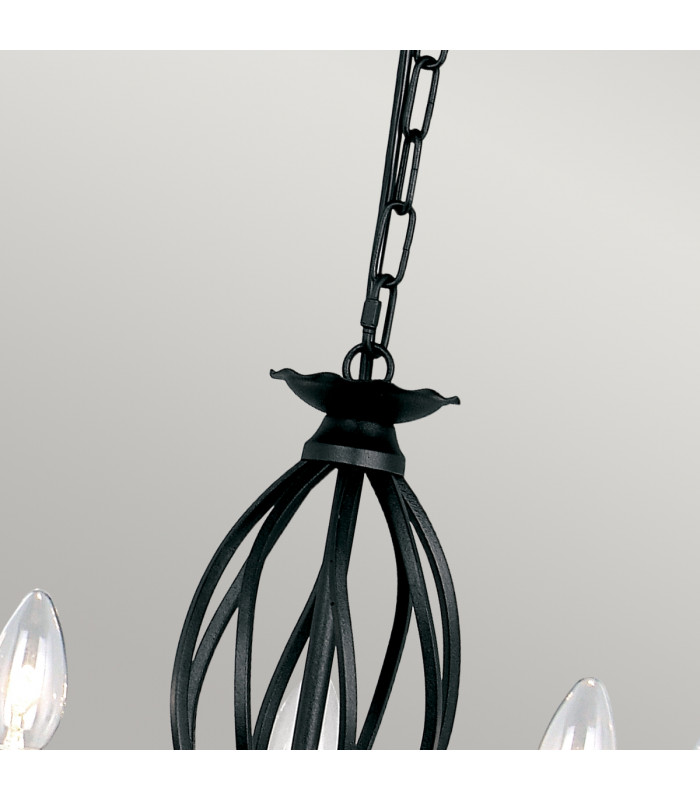 Artisan 5 Light Chandelier Black Finish E14-3