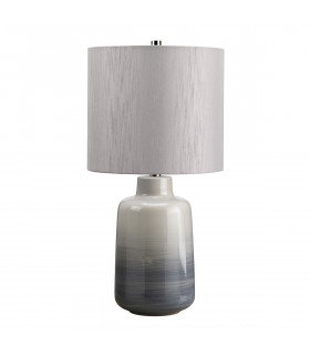 Bacari 1 Light Small Table Lamp Grey Blue E27