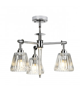 Agatha 3 Light Multi Arm Ceiling Pendant Light Polished Chrome IP44 G9-1