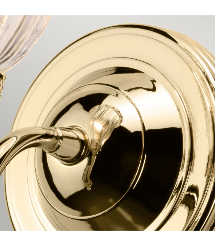 Carroll 1 Light Bathroom Wall Light Polished Brass IP44 G9-2